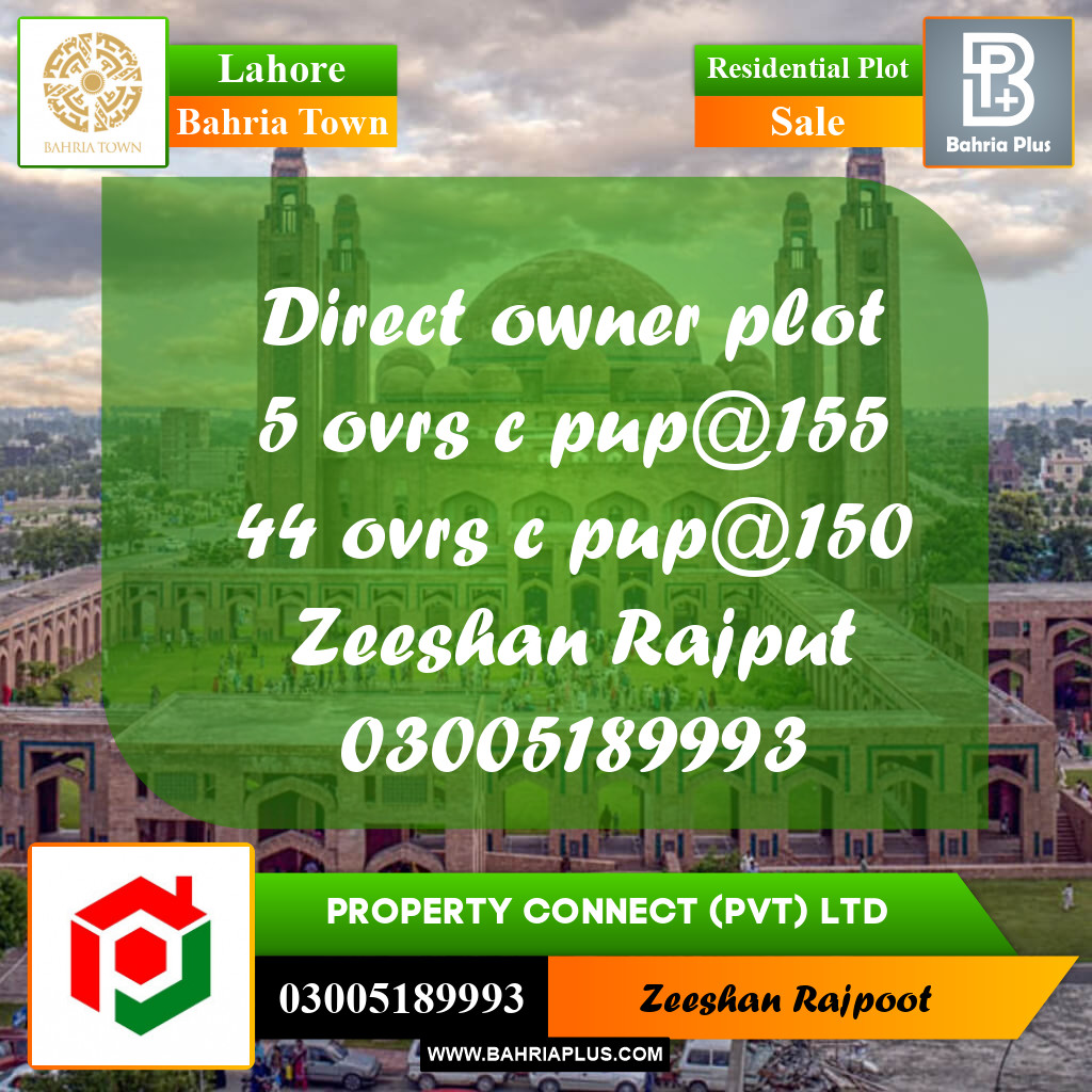 Residential Plot for Sale in Bahria Town, Lahore - (BP-331731)