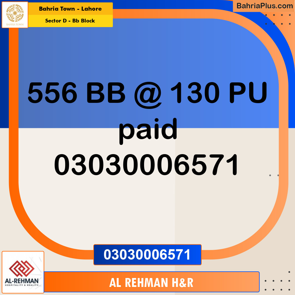 5 Marla Residential Plot for Sale in Sector D - BB Block -  Bahria Town, Lahore - (BP-331746)