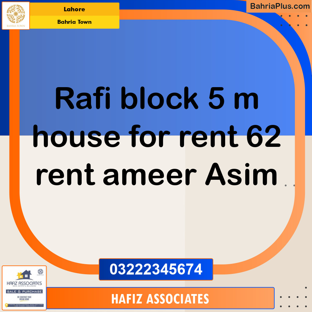 Residential House for Rent in Bahria Town, Lahore - (BP-331987)