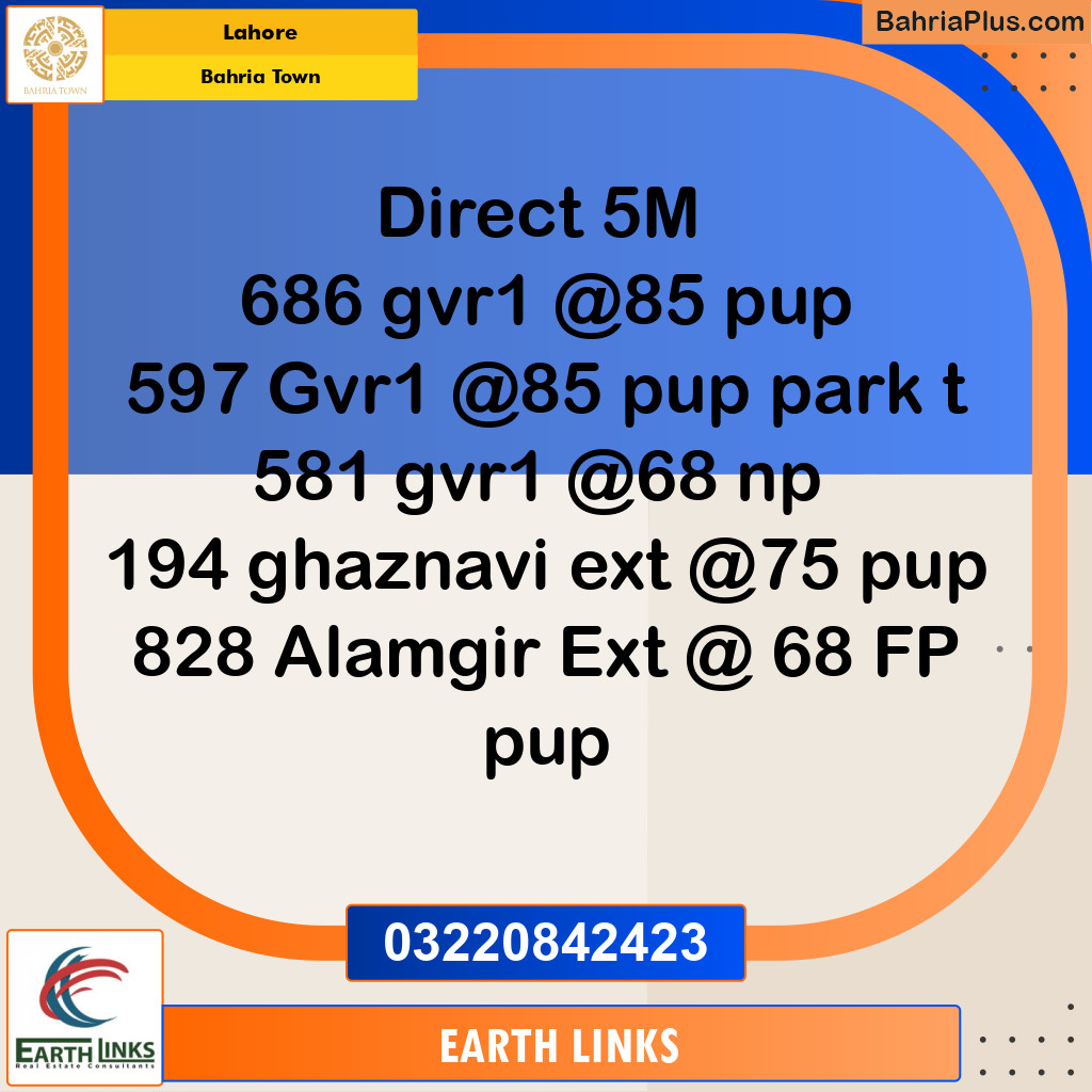 Residential Plot for Sale in Bahria Town, Lahore - (BP-332017)