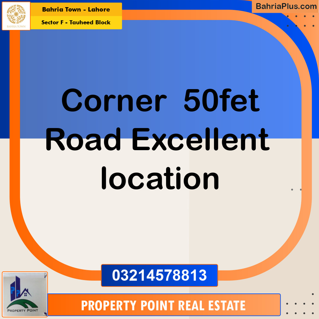 10 Marla Residential Plot for Sale in Sector F - Tauheed Block -  Bahria Town, Lahore - (BP-332027)