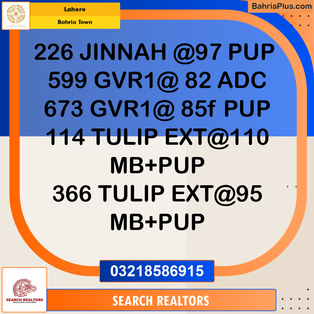 Residential Plot for Sale in Bahria Town, Lahore - (BP-332072)