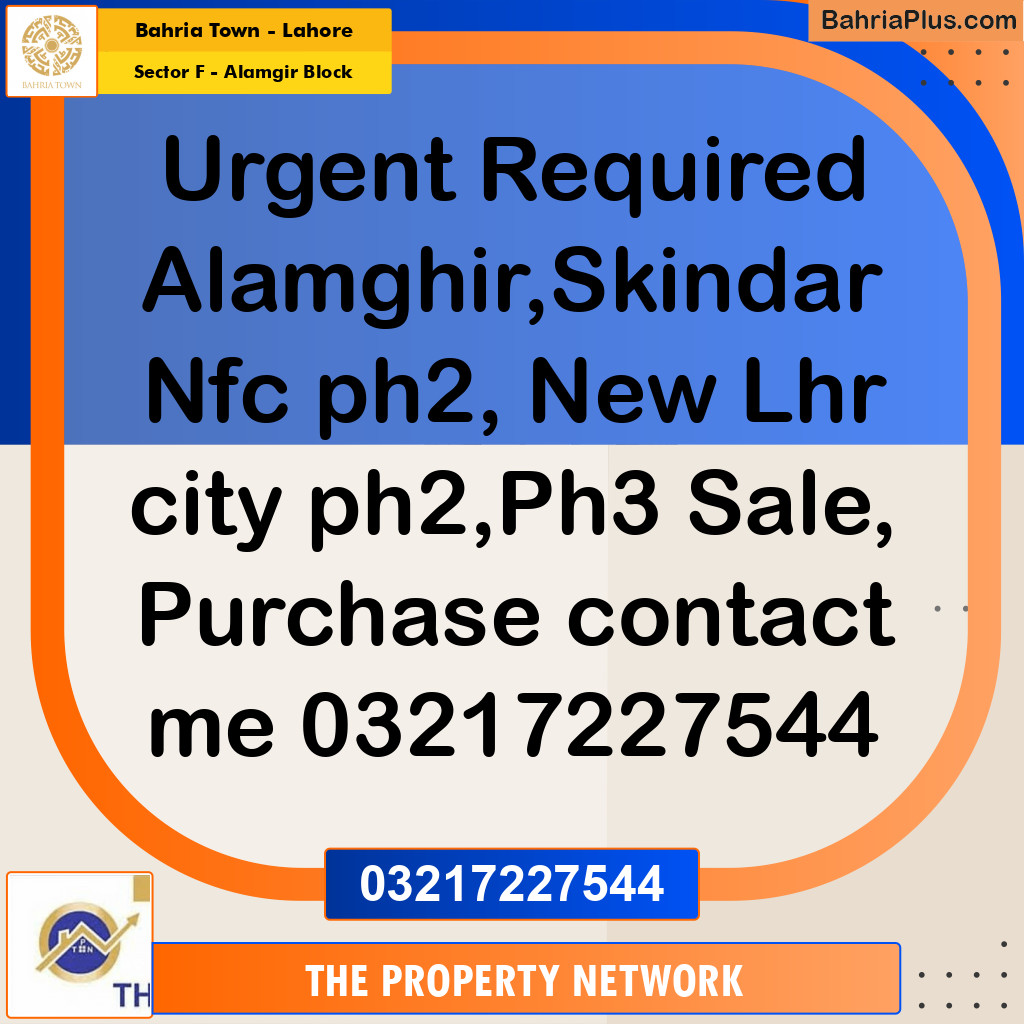 5 Marla Residential Plot for Sale in Sector F - Alamgir Block -  Bahria Town, Lahore - (BP-332091)