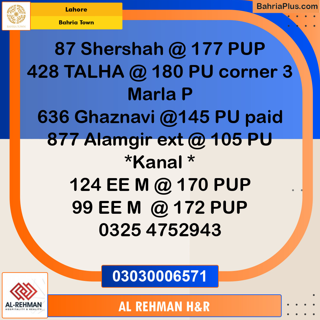 10 Marla Residential Plot for Sale in Bahria Town, Lahore - (BP-332169)