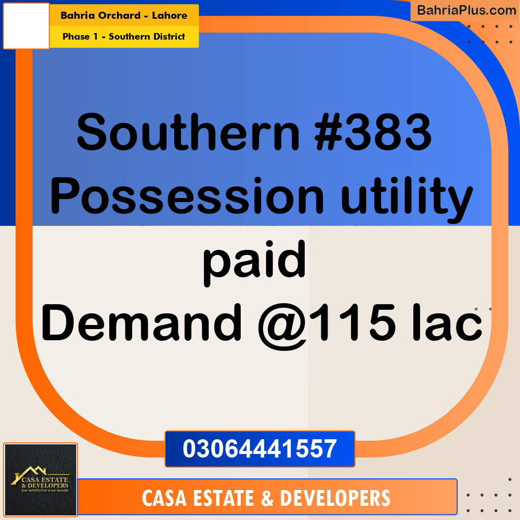 10 Marla Residential Plot for Sale in Phase 1 - Southern District -  Bahria Orchard, Lahore - (BP-332205)