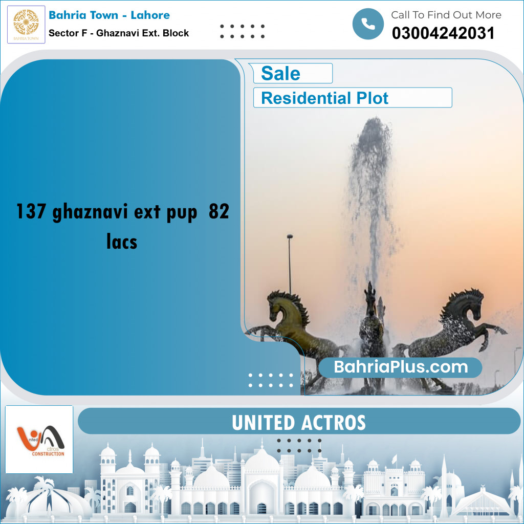 5 Marla Residential Plot for Sale in Sector F - Ghaznavi Ext. Block -  Bahria Town, Lahore - (BP-332245)