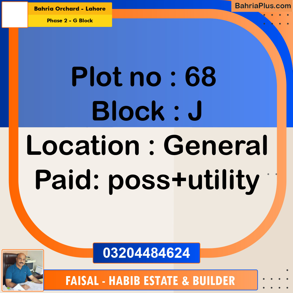 8 Marla Residential Plot for Sale in Phase 2 - G Block -  Bahria Orchard, Lahore - (BP-332264)