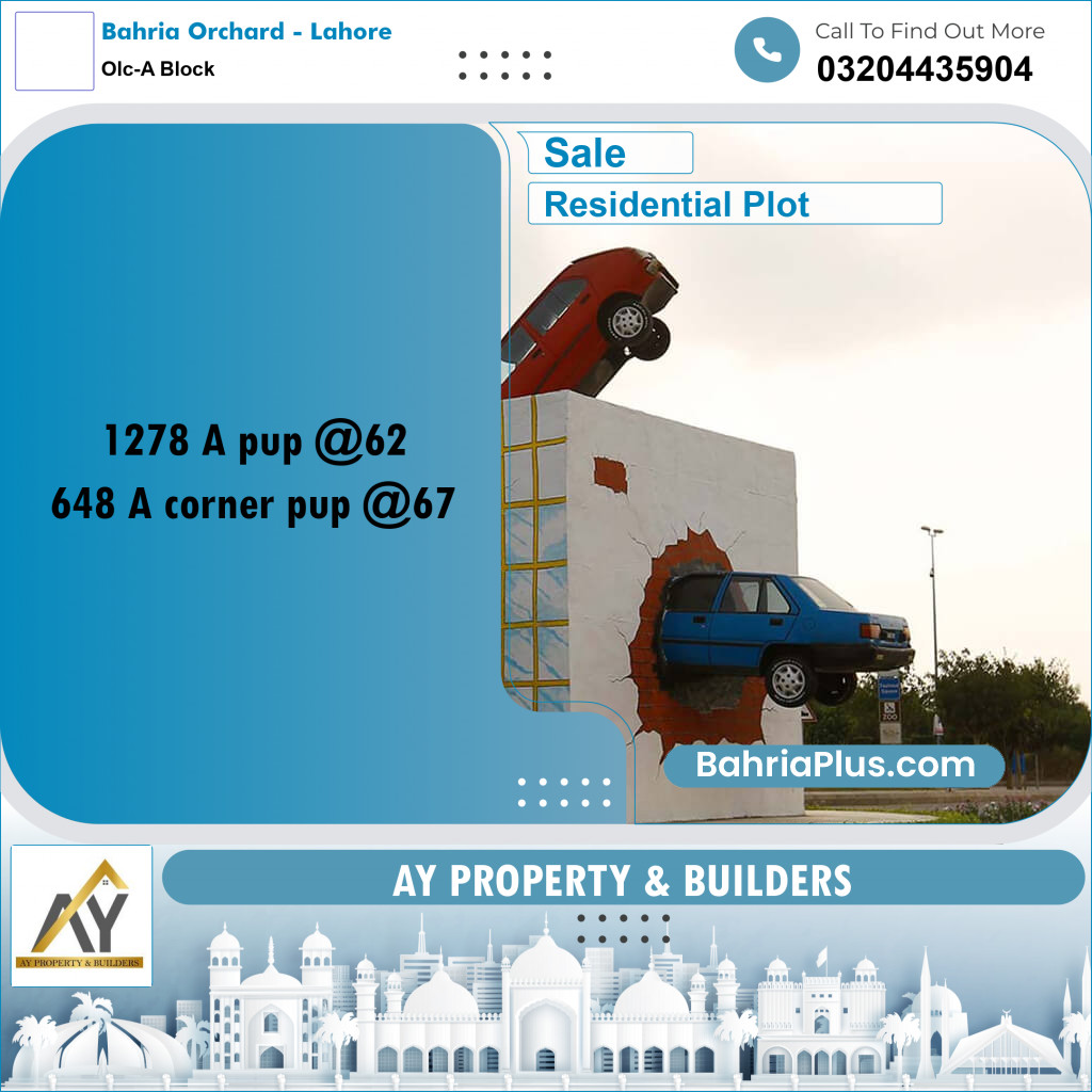 5 Marla Residential Plot for Sale in OLC-A Block -  Bahria Orchard, Lahore - (BP-332319)