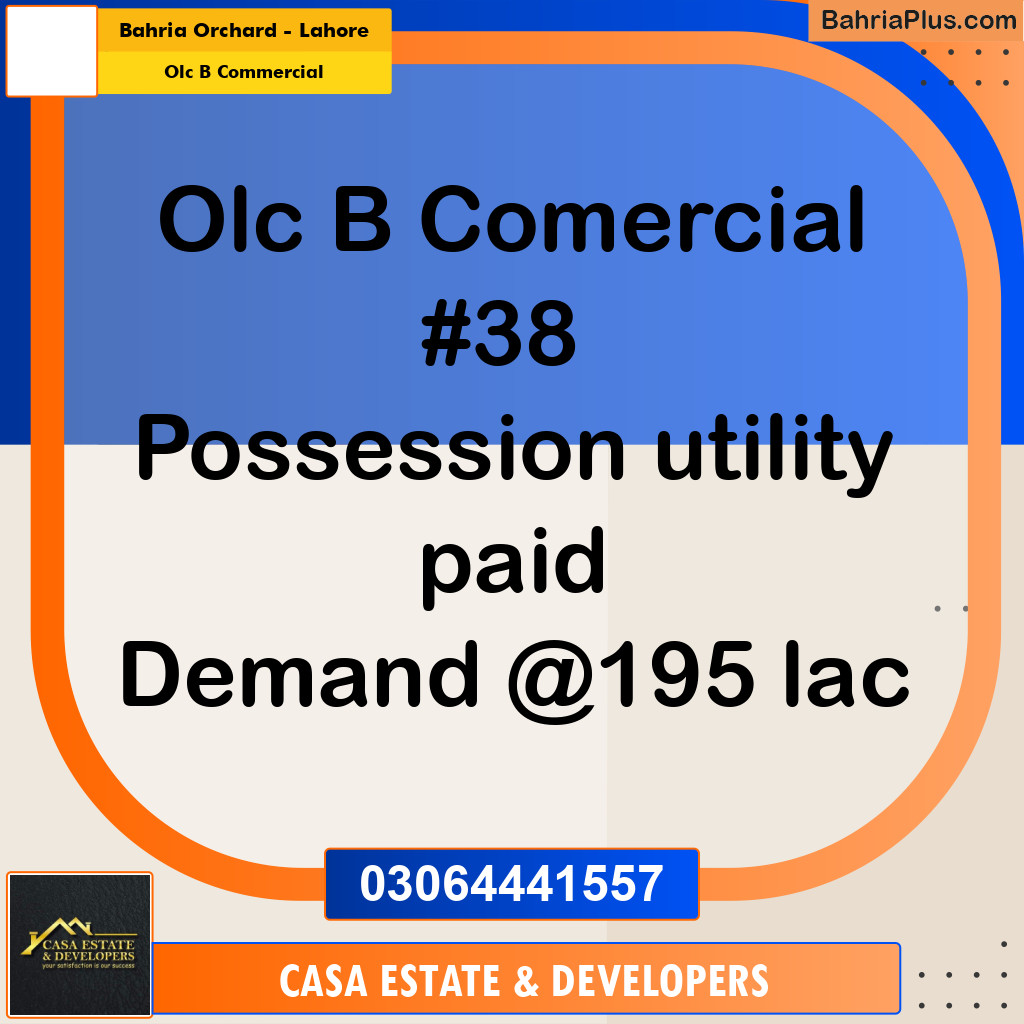 4 Marla Commercial Plot for Sale in OLC B Commercial -  Bahria Orchard, Lahore - (BP-332336)