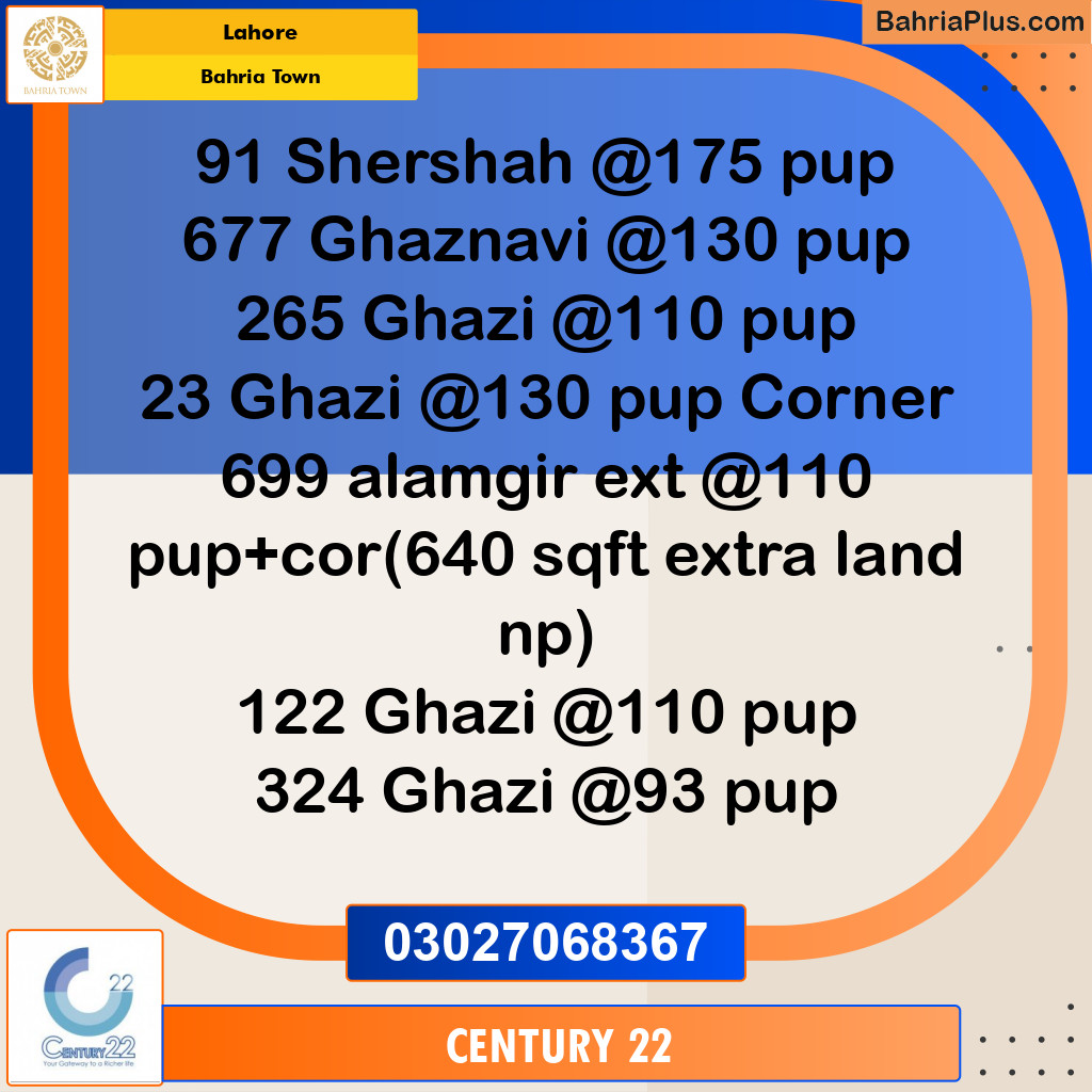 Residential Plot for Sale in Bahria Town, Lahore - (BP-332479)