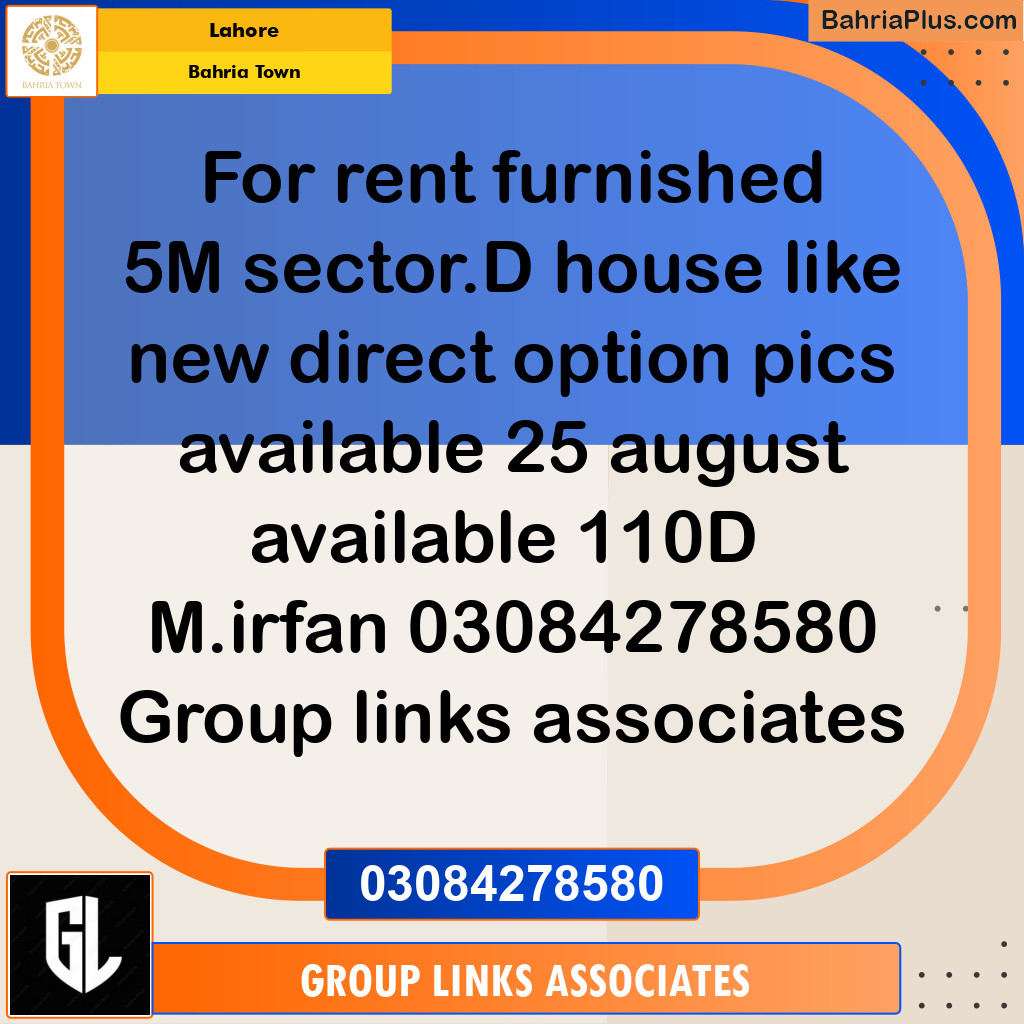 Residential House for Rent in Bahria Town, Lahore - (BP-332513)