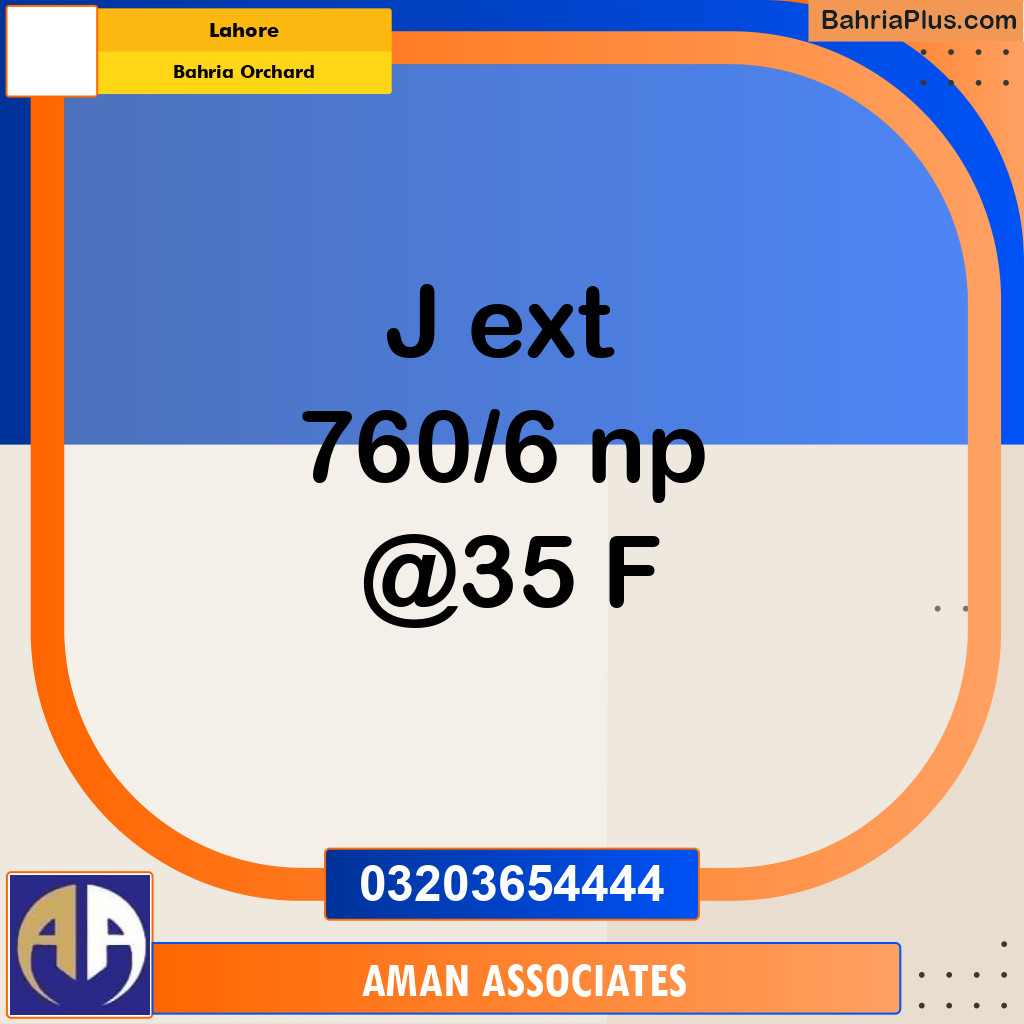 Residential Plot for Sale in Bahria Orchard, Lahore - (BP-332523)