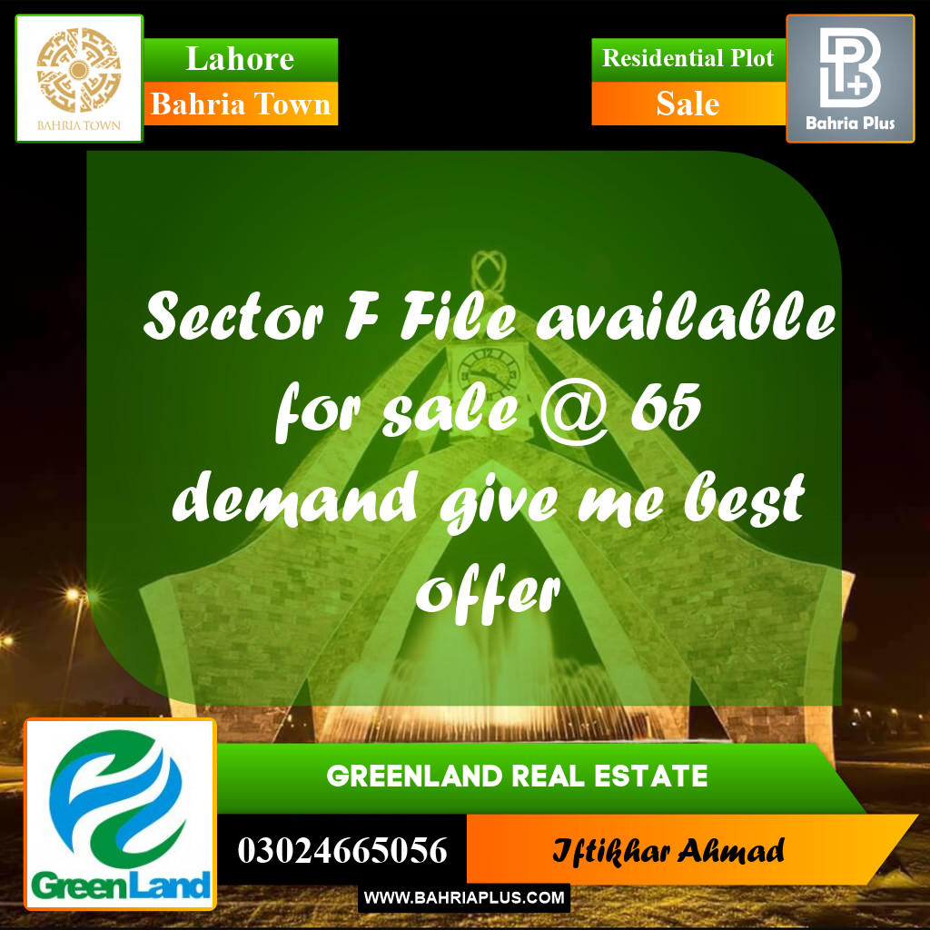 10 Marla Residential Plot for Sale in Bahria Town, Lahore - (BP-332530)
