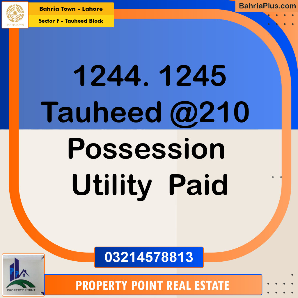 1 Kanal Residential Plot for Sale in Sector F - Tauheed Block -  Bahria Town, Lahore - (BP-332538)