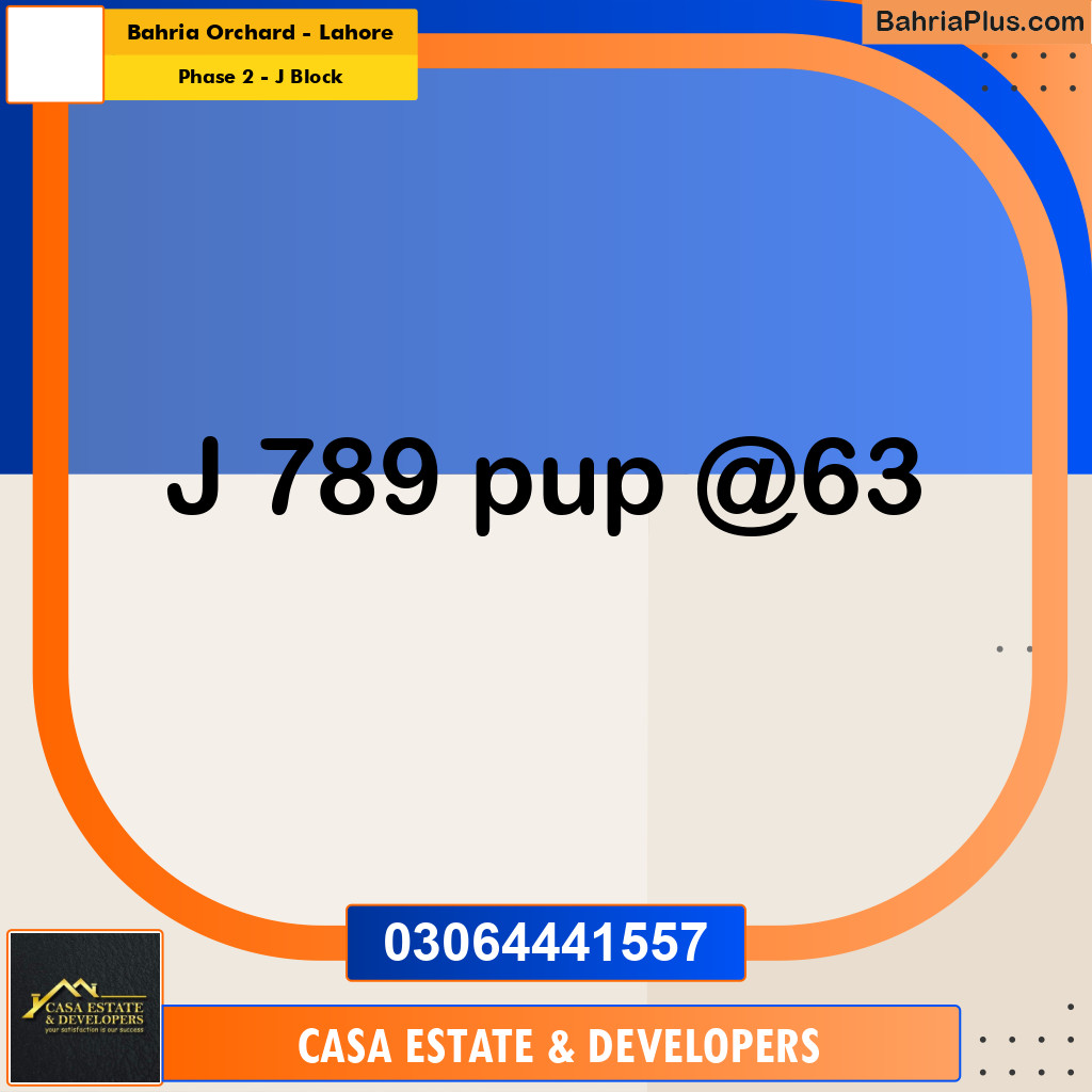 8 Marla Residential Plot for Sale in Phase 2 - J Block -  Bahria Orchard, Lahore - (BP-332579)