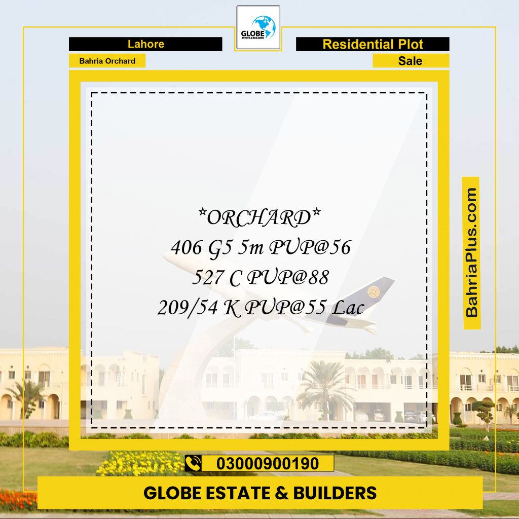 Residential Plot for Sale in Bahria Orchard, Lahore - (BP-332593)