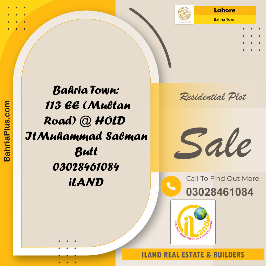 Residential Plot for Sale in Bahria Town, Lahore - (BP-332606)