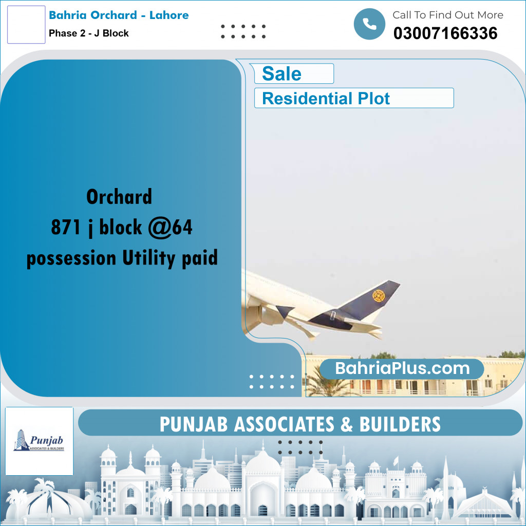 Residential Plot for Sale in Phase 2 - J Block -  Bahria Orchard, Lahore - (BP-332609)