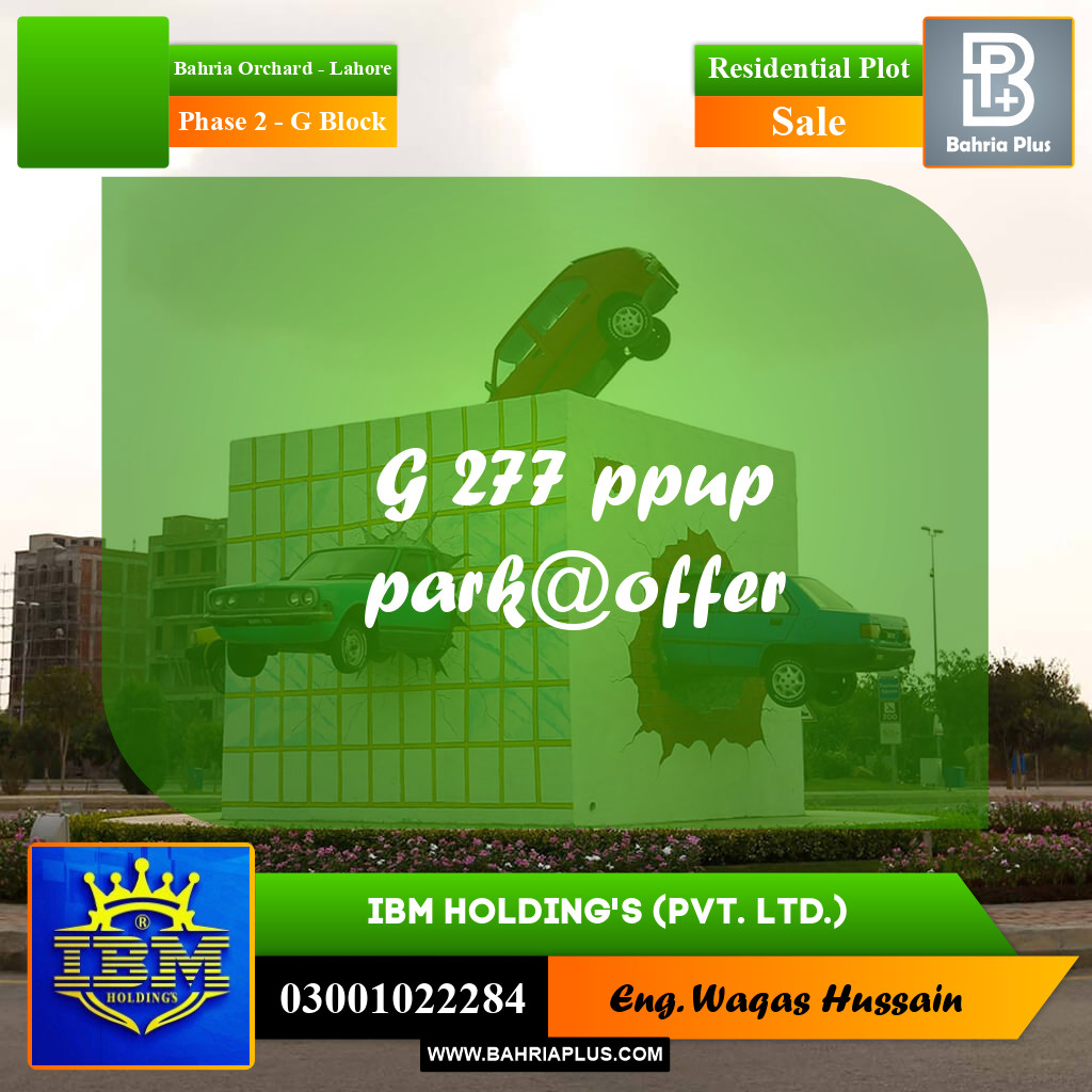 5 Marla Residential Plot for Sale in Phase 2 - G Block -  Bahria Orchard, Lahore - (BP-332649)