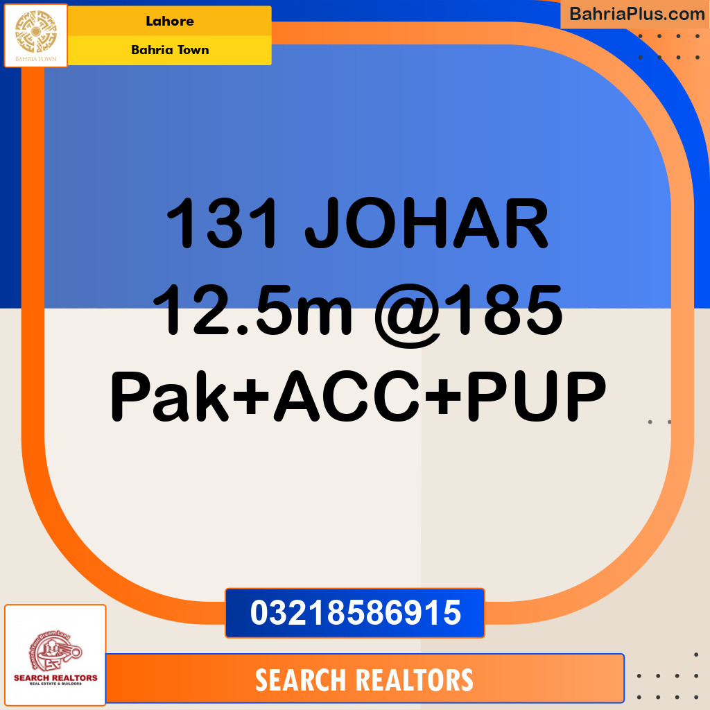 Residential Plot for Sale in Bahria Town, Lahore - (BP-332695)