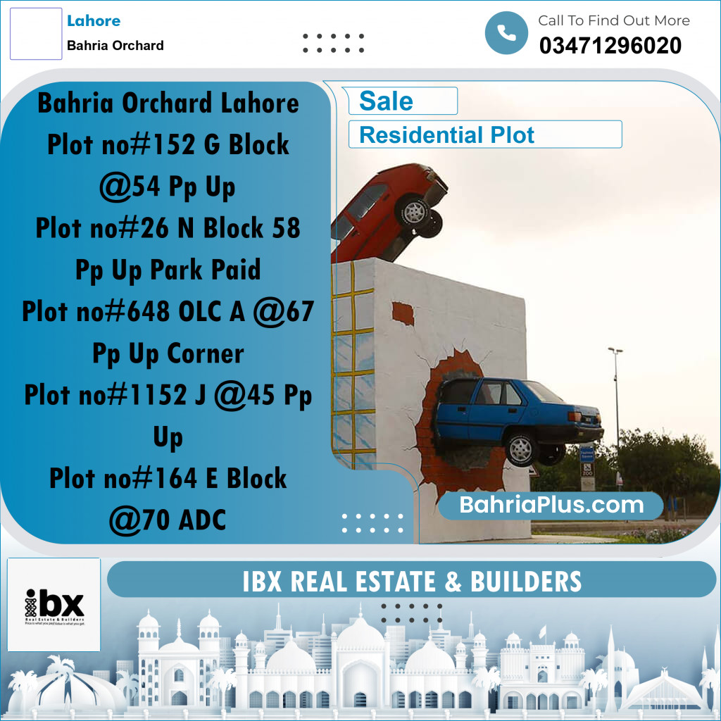 5 Marla Residential Plot for Sale in Bahria Orchard, Lahore - (BP-332826)