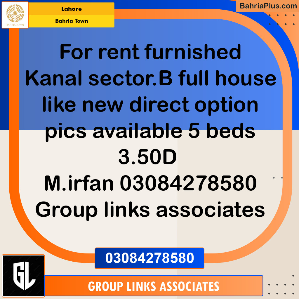 Residential House for Rent in Bahria Town, Lahore - (BP-332924)
