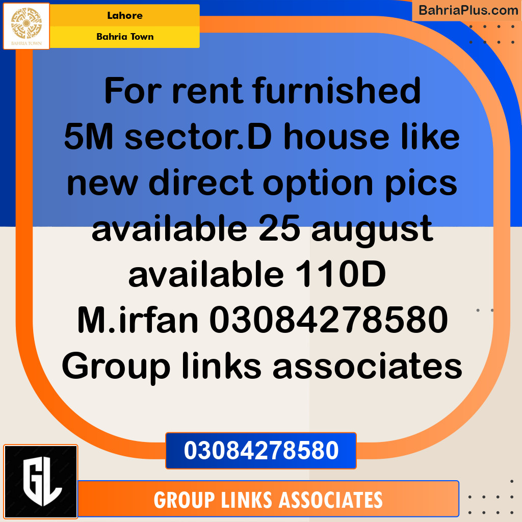 Residential House for Rent in Bahria Town, Lahore - (BP-332949)