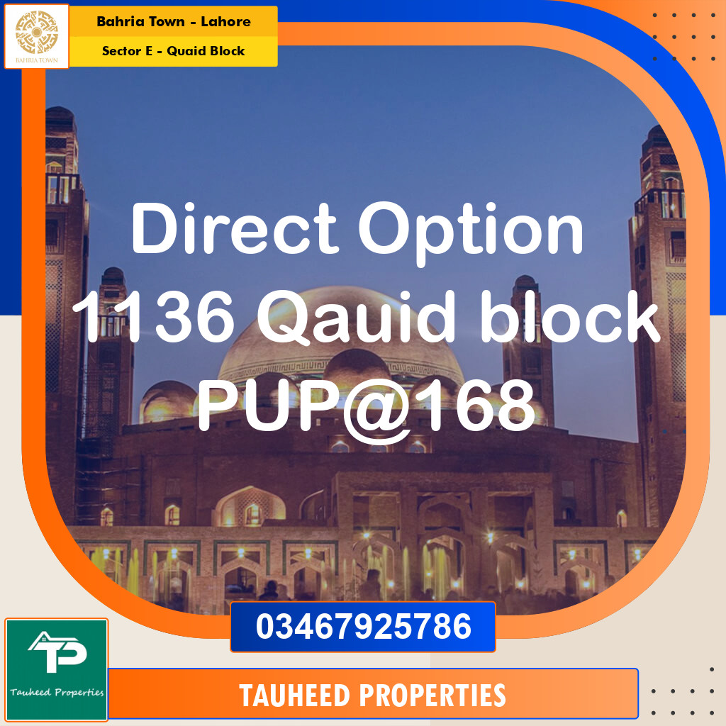 10 Marla Residential Plot for Sale in Sector E - Quaid Block -  Bahria Town, Lahore - (BP-332955)