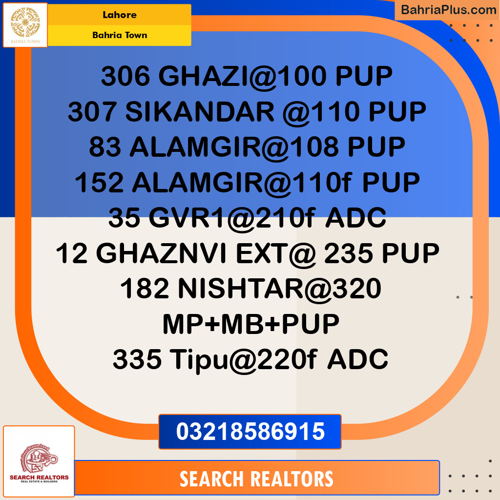 Residential Plot for Sale in Bahria Town, Lahore - (BP-333126)
