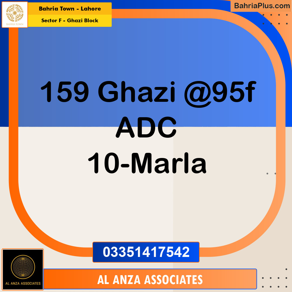 10 Marla Residential Plot for Sale in Sector F - Ghazi Block -  Bahria Town, Lahore - (BP-333204)