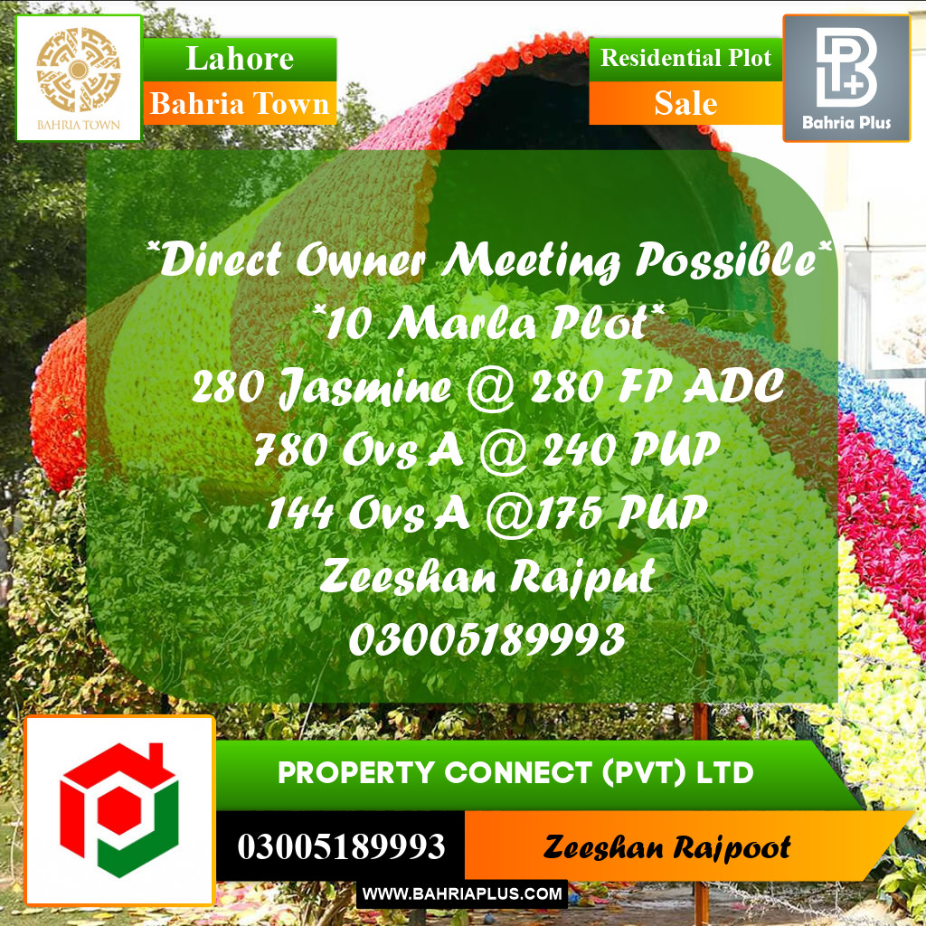 Residential Plot for Sale in Bahria Town, Lahore - (BP-333251)