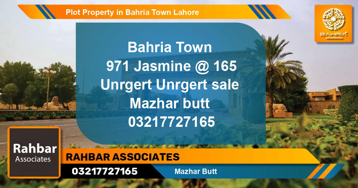 Residential Plot for Sale in Bahria Town, Lahore - (BP-33328)