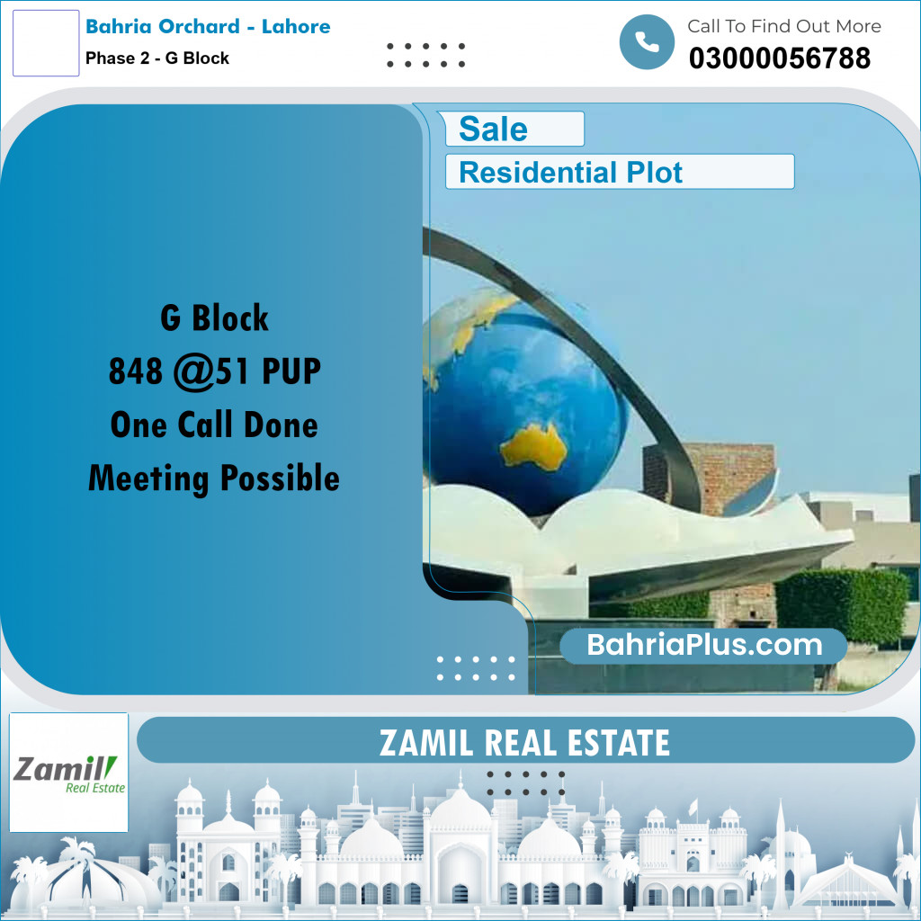 5 Marla Residential Plot for Sale in Phase 2 - G Block -  Bahria Orchard, Lahore - (BP-333284)