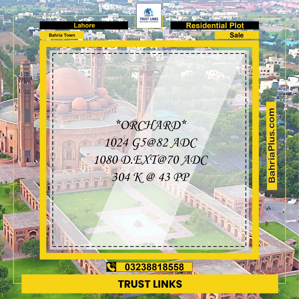 Residential Plot for Sale in Bahria Town, Lahore - (BP-333288)