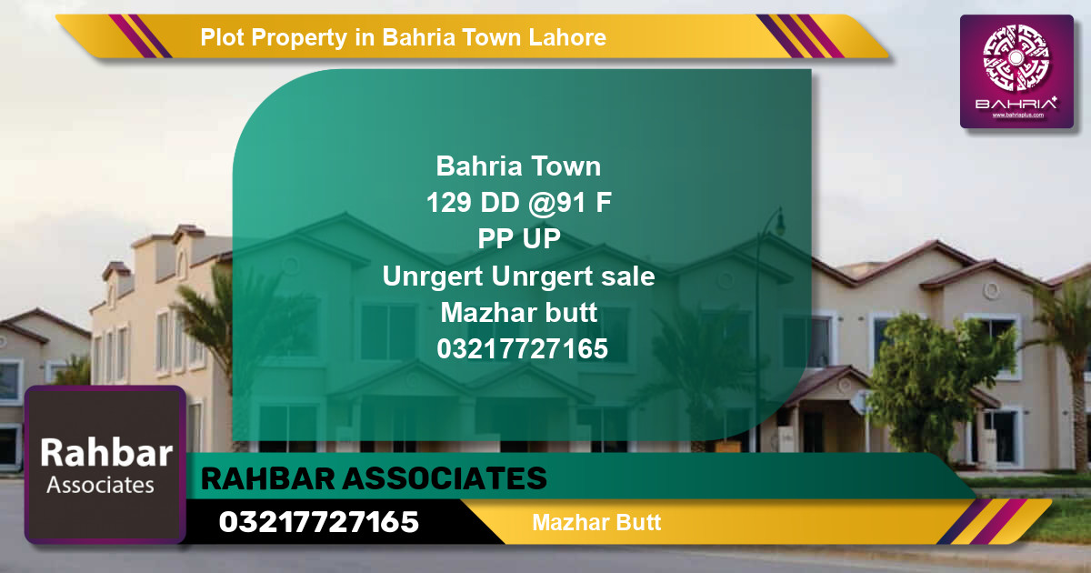 Residential Plot for Sale in Bahria Town, Lahore - (BP-33329)
