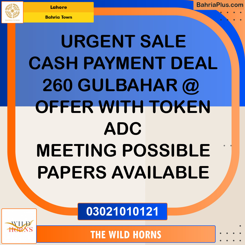 Residential Plot for Sale in Bahria Town, Lahore - (BP-333302)