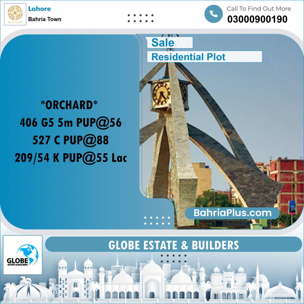 Residential Plot for Sale in Bahria Town, Lahore - (BP-333386)