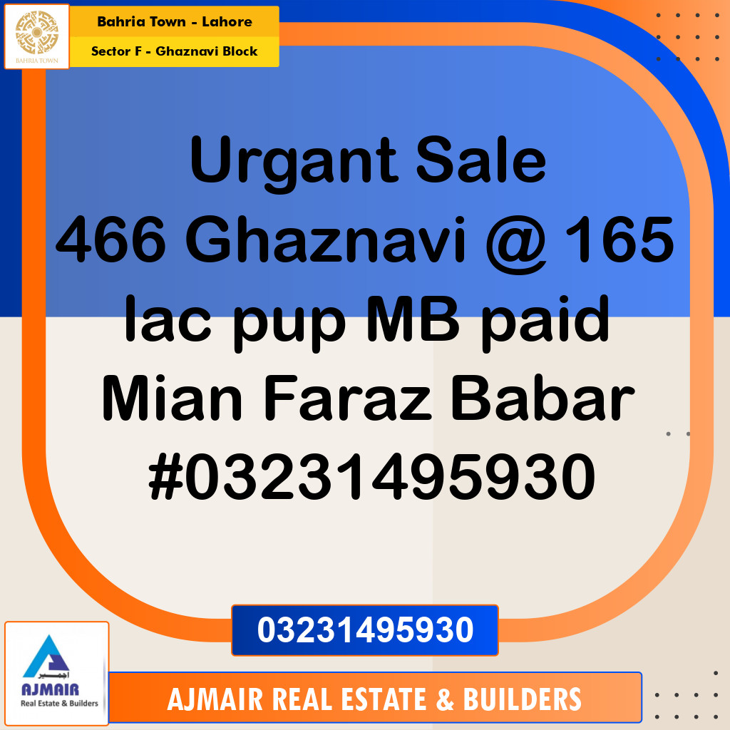 10 Marla Residential Plot for Sale in Sector F - Ghaznavi Block -  Bahria Town, Lahore - (BP-333392)