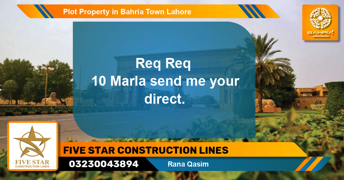 Residential Plot for Sale in Bahria Town, Lahore - (BP-33344)