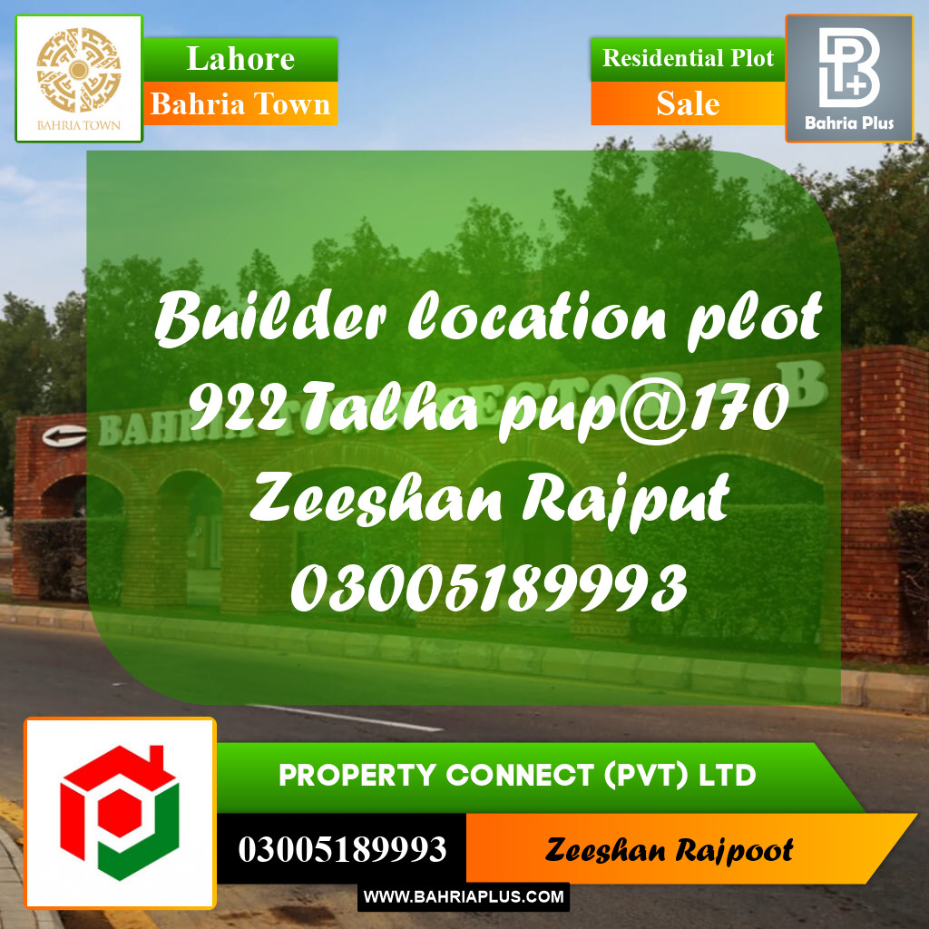 Residential Plot for Sale in Bahria Town, Lahore - (BP-333507)