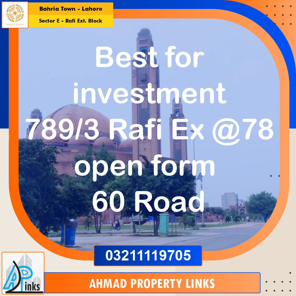 5 Marla Residential Plot for Sale in Sector E - Rafi Ext. Block -  Bahria Town, Lahore - (BP-333557)