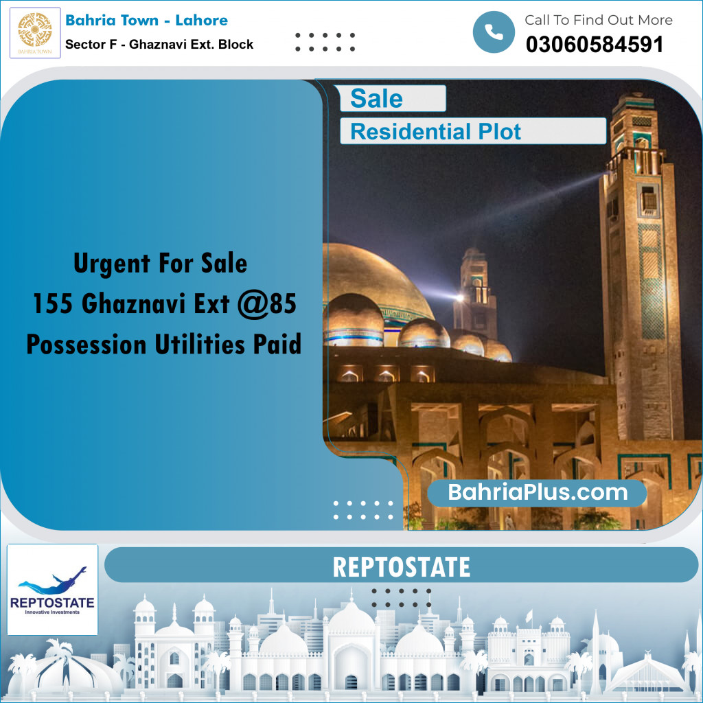 5 Marla Residential Plot for Sale in Sector F - Ghaznavi Ext. Block -  Bahria Town, Lahore - (BP-333613)