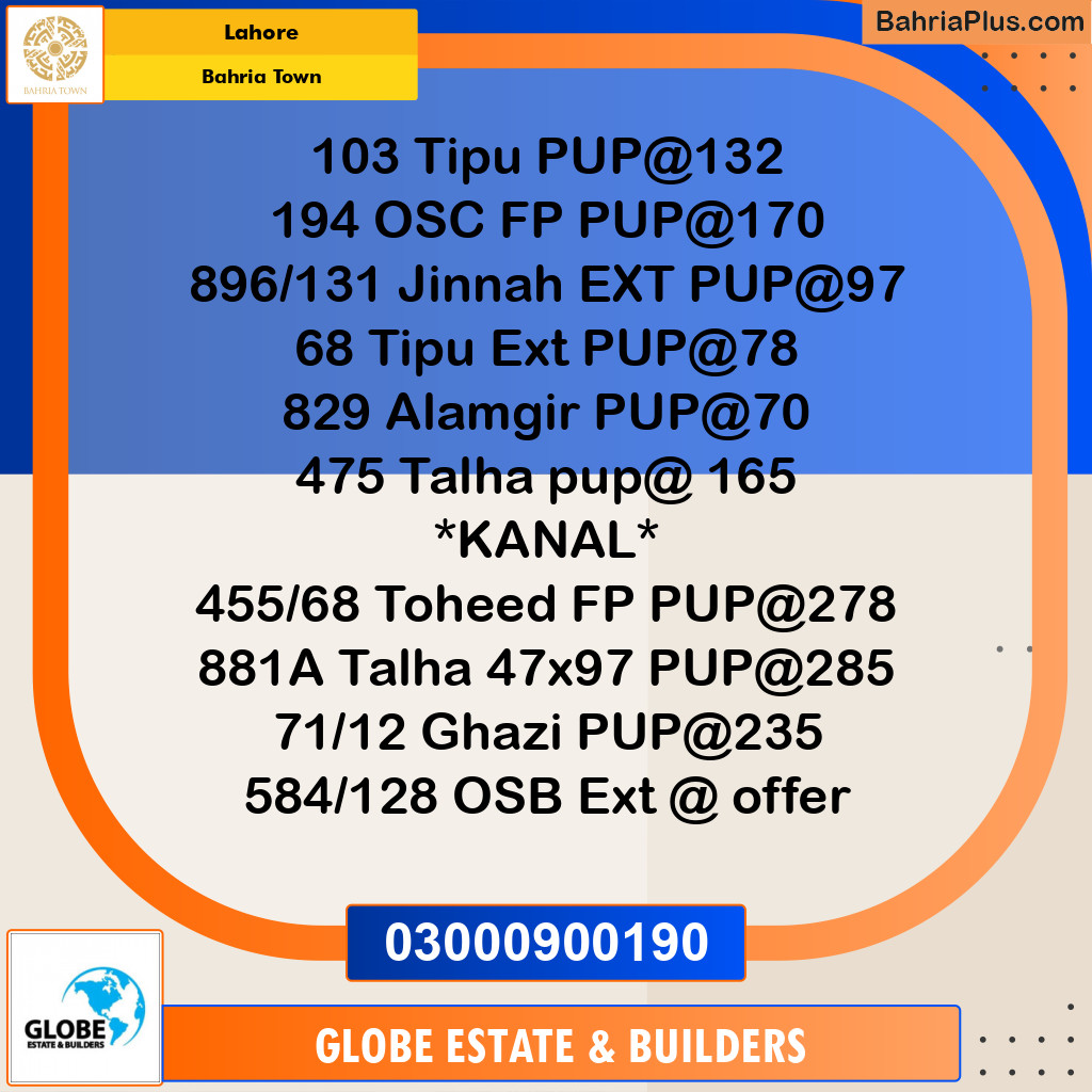 Residential Plot for Sale in Bahria Town, Lahore - (BP-333635)