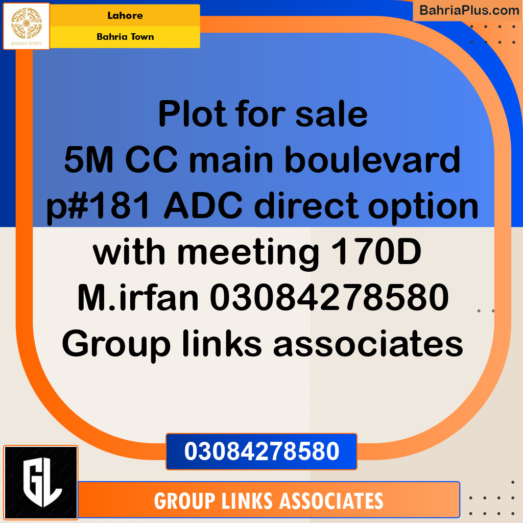 Residential Plot for Sale in Bahria Town, Lahore - (BP-333718)