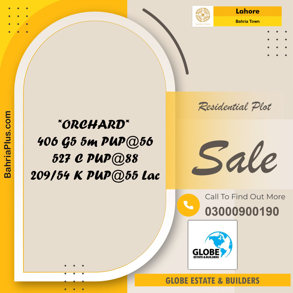 Residential Plot for Sale in Bahria Town, Lahore - (BP-333763)
