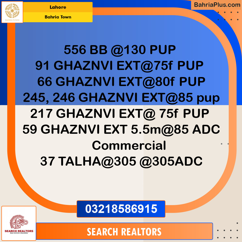 Residential Plot for Sale in Bahria Town, Lahore - (BP-333775)