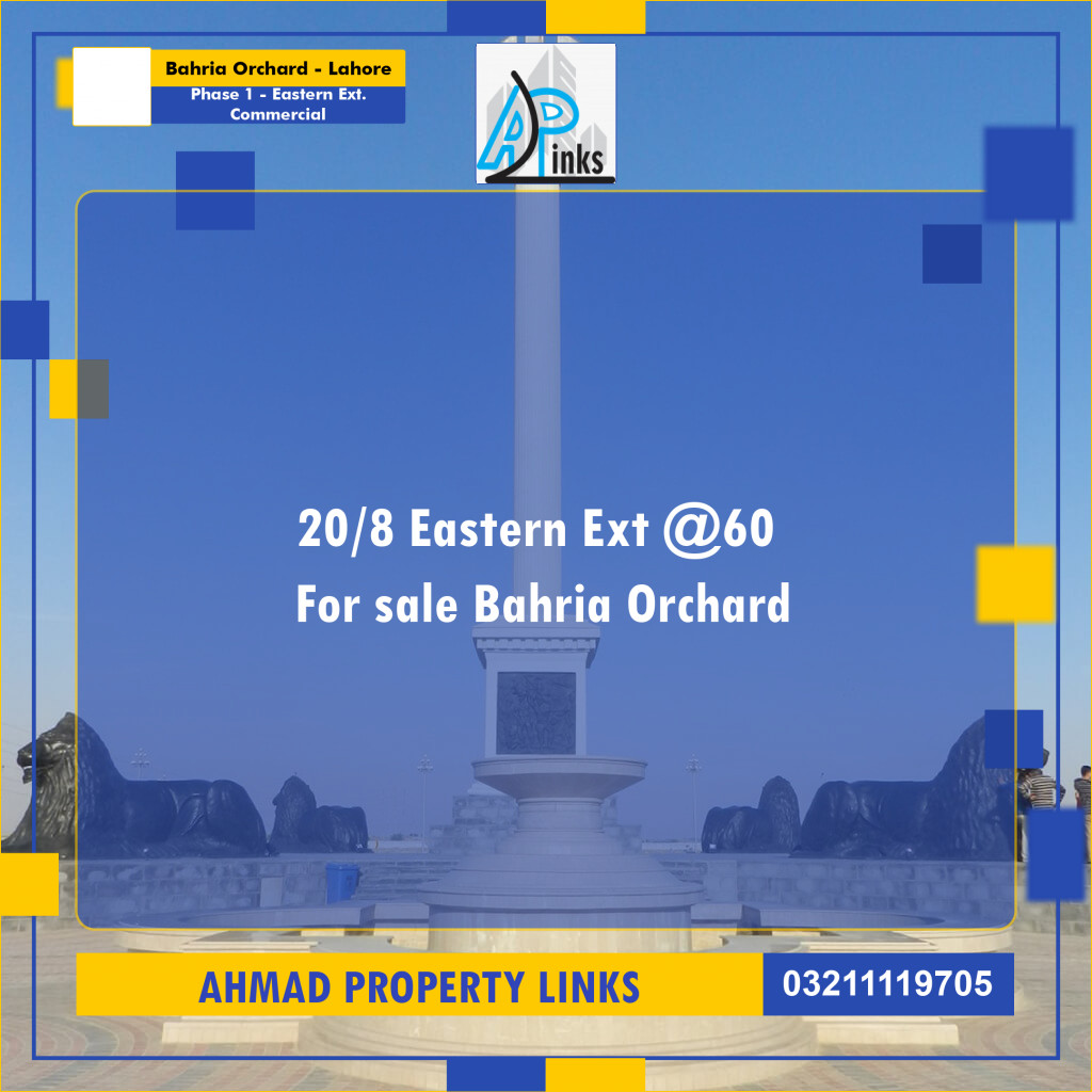 10 Marla Residential Plot for Sale in Phase 1 - Eastern Ext. Commercial -  Bahria Orchard, Lahore - (BP-333834)