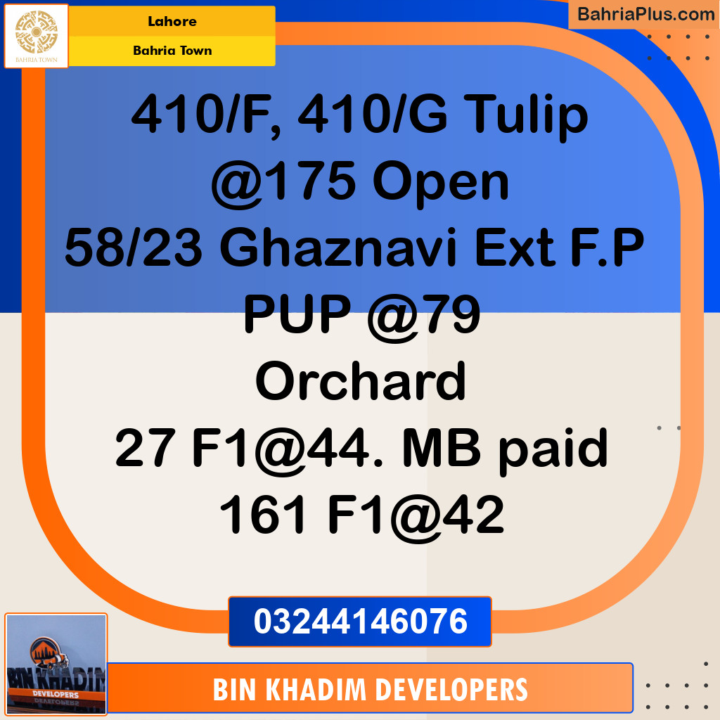 Residential Plot for Sale in Bahria Town, Lahore - (BP-333920)