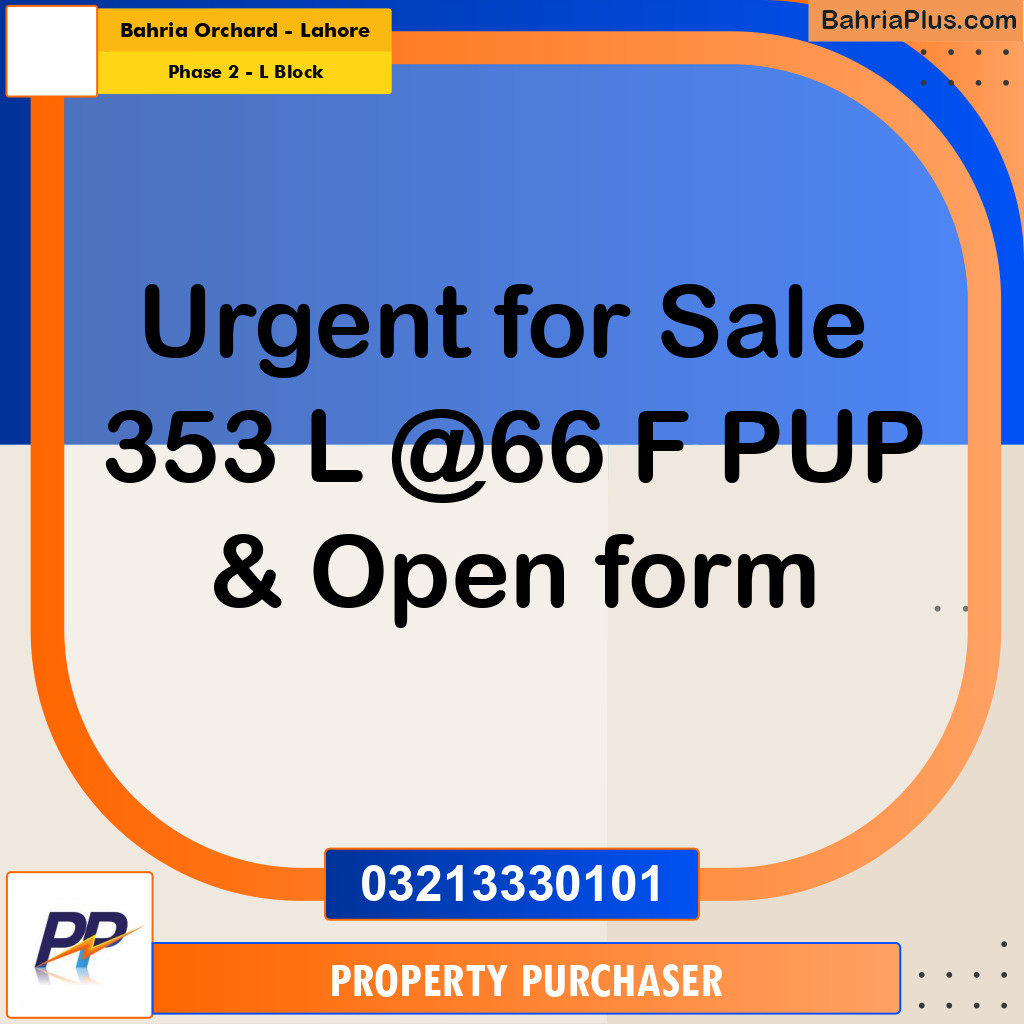 5 Marla Residential Plot for Sale in Phase 2 - L Block -  Bahria Orchard, Lahore - (BP-333964)