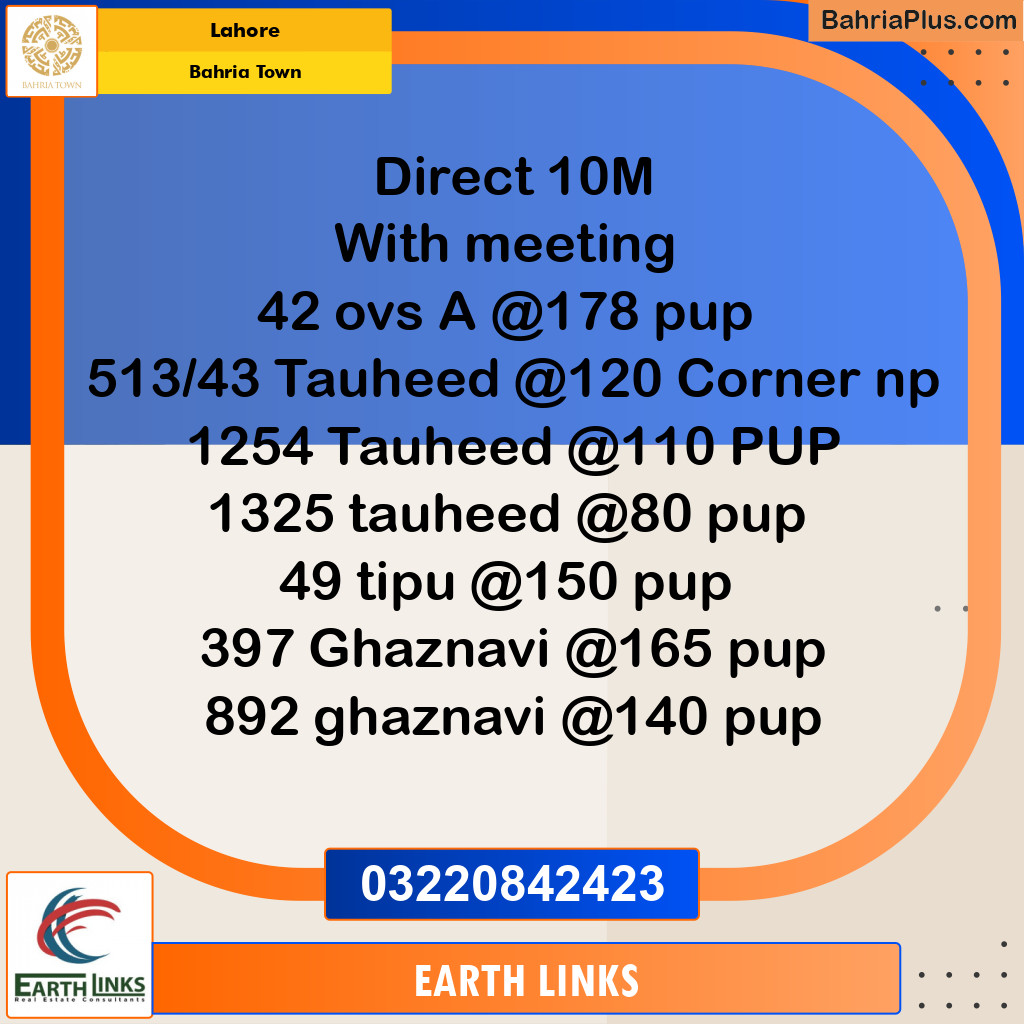 Residential Plot for Sale in Bahria Town, Lahore - (BP-334166)